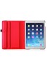 Apple iPad 2/3/4 360 Rotaing Pu Leather with Viewing Stand Plus Free Stylus Case Cover for Apple iPad 2-Red